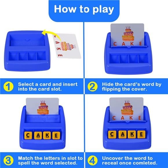 Fenikso Matching Letter Game, Alphabet Spelling & Reading Words, Objects & Color - Picture 4 of 7